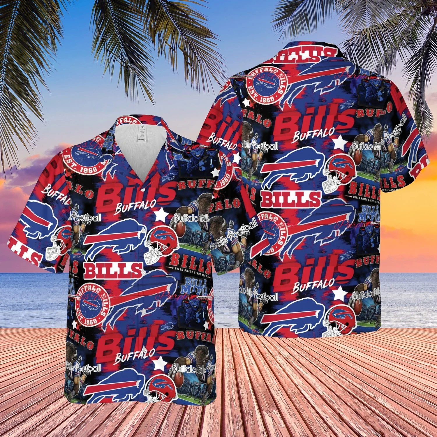 Buffalo Bills Hawaiian Shirt, button down shirt, Gift for Fan