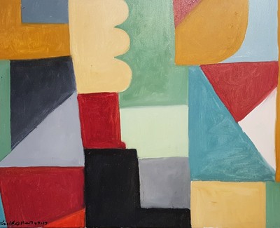 oil painting abstract study 20inx16in - by ronald allen 2017 / 2419