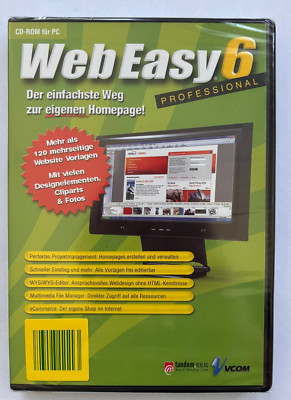 Web Easy 6 Professional / CD-Rom für PC / Websites erstellen / 900023