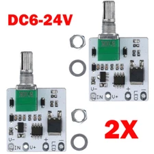 2x DC6-24V LED Mini Dimmer Constant Voltage Module Stepless Knob Potentiometers