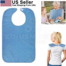 2/4PCS Adult Bibs for Eating Women/Men Bib-Washable Reusable Antifouling US