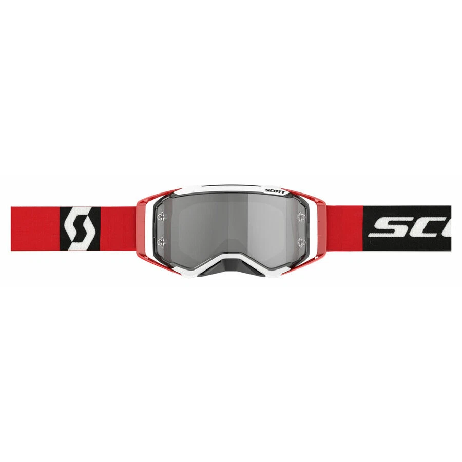 MASCHERA MASCHERINA SCOTT PROSPECT BLACK/RED/SILVER CHROME MX GOGGLE - Immagine 2 di 4