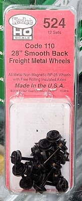 Kadee 524 Code 110 (.110'') 28'' Smooth-Back RP-25 Wheel Sets pack of 12 Model RR