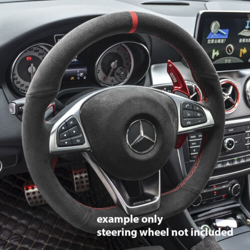 GENUINE ALCANTARA  Deep Black MULTILAYER for Steering Wheel  12" x 12” - Picture 1 of 9