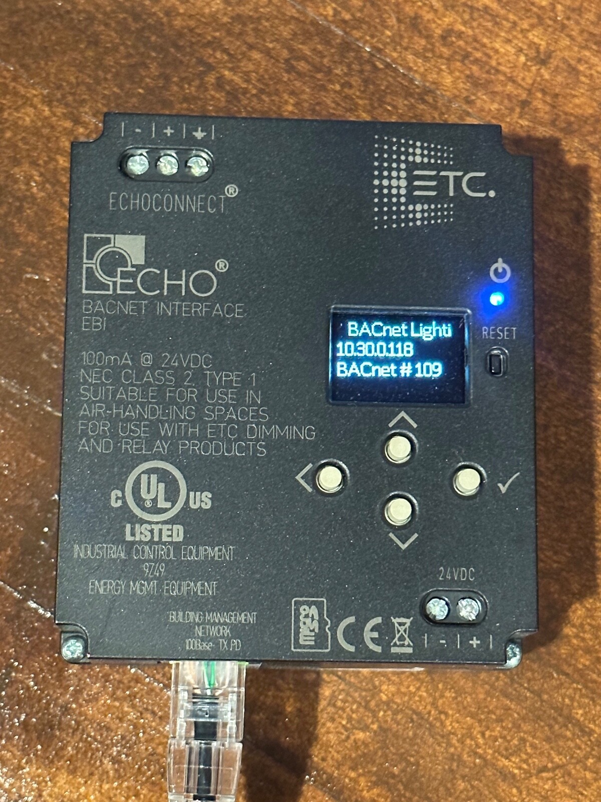 ETC Echo BACnet Interface (EBI) Part Number: ETC 7186A1225 | eBay