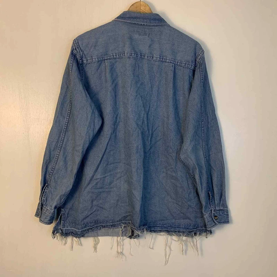 Camisa vaquera vintage LL Bean con botones para mujer Foto 4 de 4