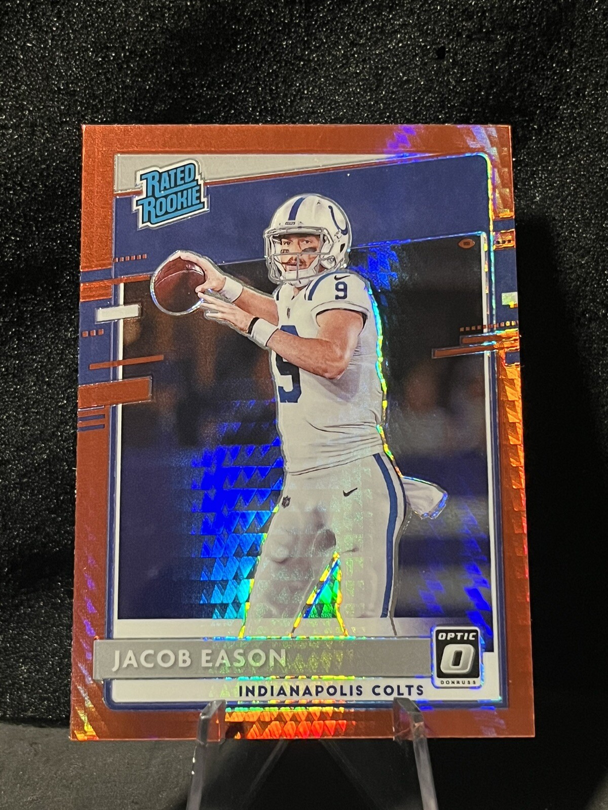 Jacob Eason 2020 Panini Donruss Optic Red Hyper Prizm RC #162 Indianapolis Colts
