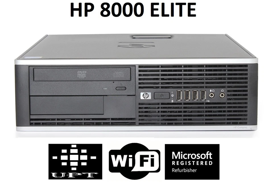 HP Business Class Windows 7 Pro Intel Dual Core 3GHz 500GB DVD WiFi 8GB Desktop - Image 3 of 4