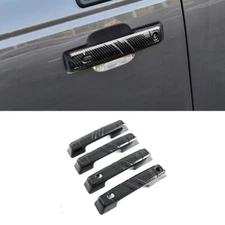 Carbon Fiber 4X Exterior Door Handle Cover Trims For Ford Bronco 2023 2024 2025