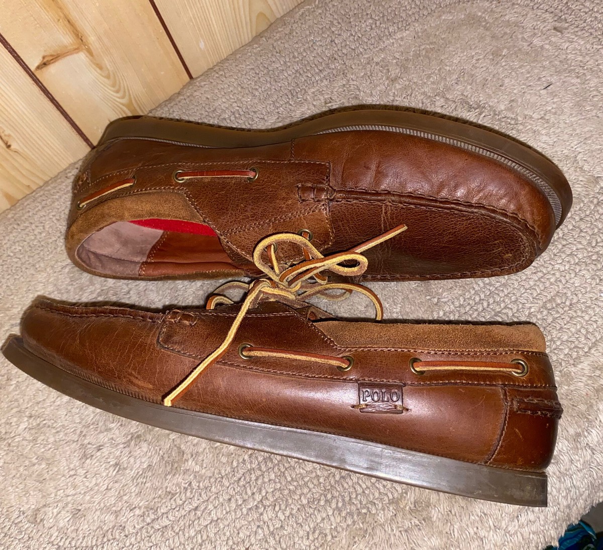 Polo Ralph Lauren Dayne Brown Leather Oxford Boat Lace 