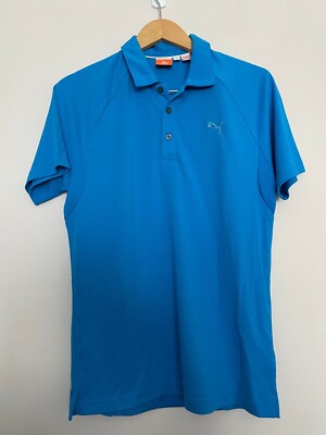 PUMA DRY SHORT SLEEVE BLUE GOLF POLO SHIRT MENS Size Small