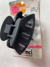 SCUNCI NO-SLIP GRIP 1-PC CLAW clip HAIR BLACK 32694  pack broke, clip NOT USE 