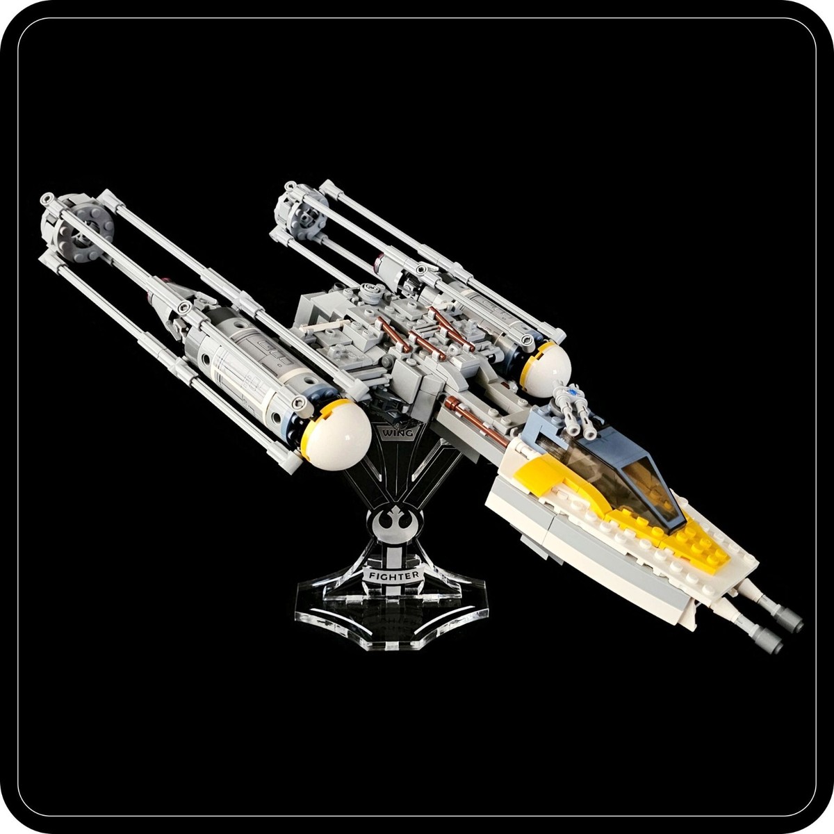 Display stand angled for Lego 75249 -75172 -7658 -9495 Y