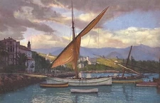 Santa Margherita Ligure, ITALY - Harbor - Liguria - Masted Boats