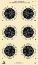 A-51 [A51] NRA Official 50 Yard UIT Smallbore Rifle Target, on Tagboard (15)
