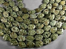 Colorful Natural Rhyolite 25x18mm Teardrop Beads 16" Str Rainforest Jasper