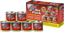 6 PACK POR 15 45006 POR-15 RUST PREVENTIVE GLOSS BLACK 4 OZ CAN