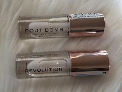 Lot of 2 Revolution Pout Bomb Plumping Lipgloss 4.6 ml Travel Size