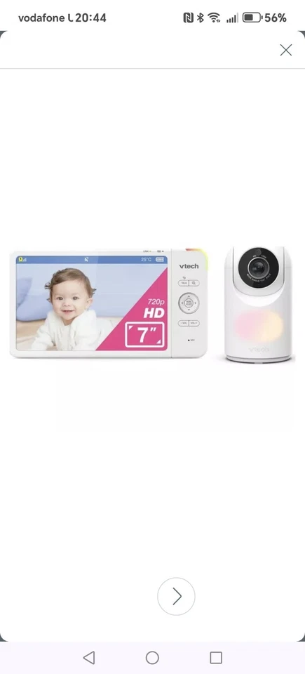 VTech RM7764HD 7in Smart WiFi 1080p Pan & Tilt Baby Monitor, New, Sealed Box - Image 4 of 4