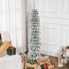 5' Tall Unlit Snow-Flocked Artificial Christmas Tree, Green