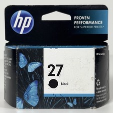 HP 27 Black Ink Cartridge Genuine OEM New Sealed Exp Nov 2015 C8727AN