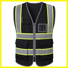 Hi Vis Reflective Safety Vest for Men Women High Visibility Work Construction...