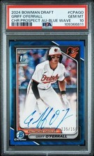 2024 Bowman Draft Griff O'ferrall Auto True Blue Refractor /150🔥PSA 10🔥POP 13