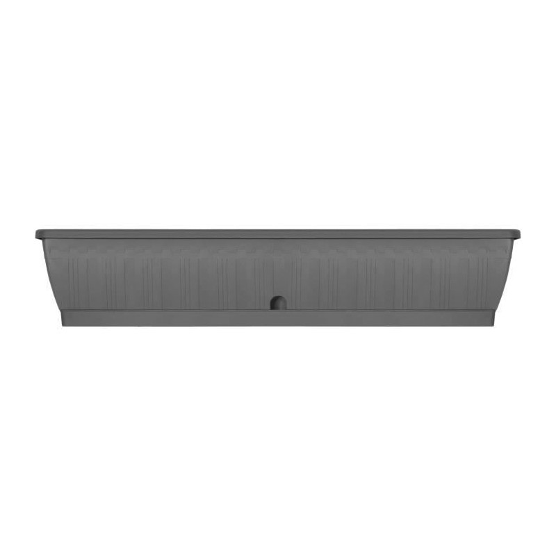 Jardinière plastique 100 cm GARDEN ID Terraflor grand bac à fleurs anthracite