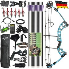 30-55lbs Arco Compound Frecce Kit Regolabile Tiro con l'Arco Arco da Caccia Pesca IT