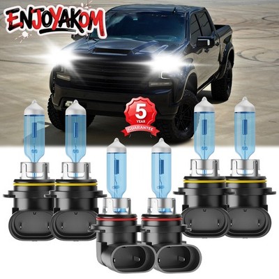 For Chevrolet Silverado 3500 2003-2006 Halogen Headlight Hi Lo Bulb+ Fog Light