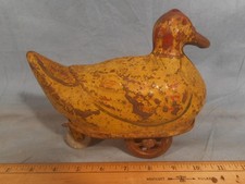 Antique Made in the USA 1920s Tin Duck Toy pat. 1921 Nov. 1 (parts or repair)