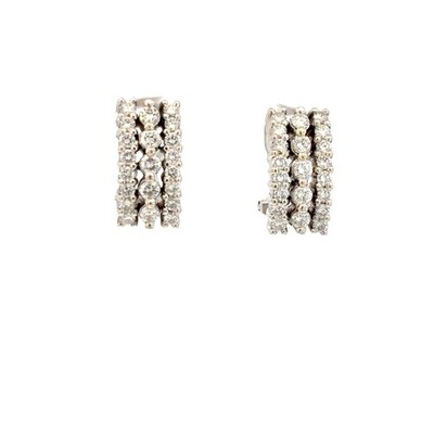 Gold-Diamond Earrings 42 Dias 1.66 C.T.W. 18K Yellow Gold 5.8g (GO1059242)