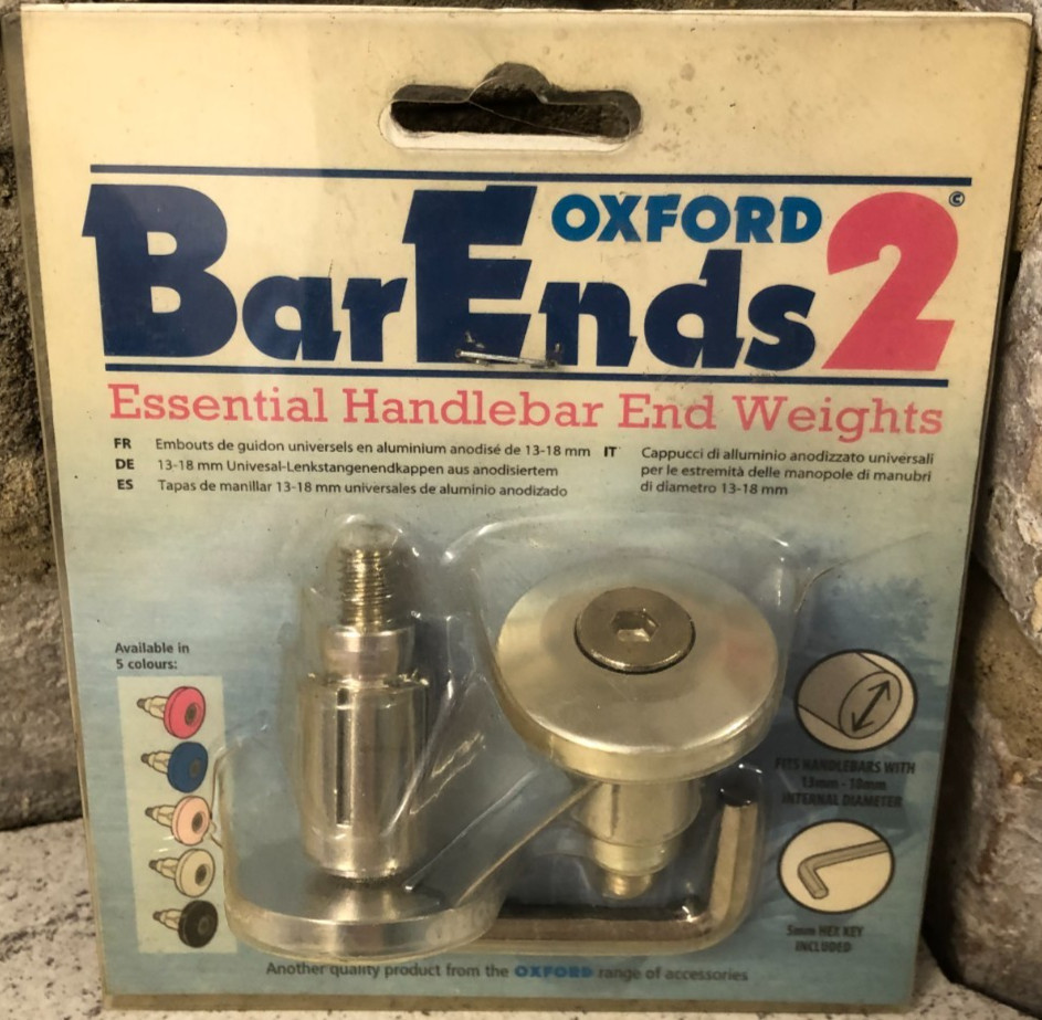 Oxford Bar Ends 2 Essential Handlebar Bike Motorcycle End Weights Black