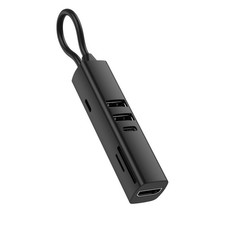 7in1 USB Type C Hub USB3.0 4K HDMI RJ45 SD/TF Dongle Adapter for Macbook Pro Air