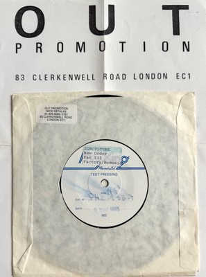 NEW ORDER Sub-Culture - Mega Rare Mayking 7'' Test Pressing With Press Release