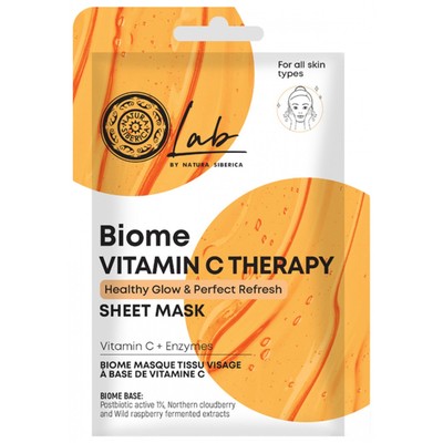 Natura Siberica Lab Biome Vitamin C Therapy Tissue Mask 25 g ist eine Tuchmaske,