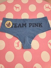 Rare VTG VS PINK Graphic Cotton Extra Low Rise Cheeky Hipster Panty Size M