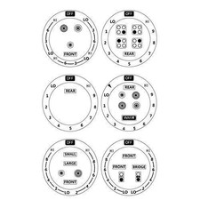 6 Stove Dials Sticker for Burner Cooktop Hob Cooker Top Oven Adhesive Knob Sy...