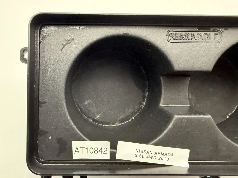 Portavasos consola central delantera extraíble negro OEM 08-15 Nissan Armada Titan Foto 3 de 4