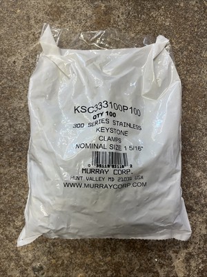 100 PACK NEW MURRAY KSC333100P100 KEYSTONE PINCH N'SEAL CLAMPS 1-5/16'' NOMINAL