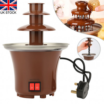 Elektrischer Schokoladenbrunnen Fondue Set 3-stufig Mini-Schmelzmaschine für Partys