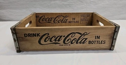 Coca Cola Wood Box Soda Crate Vintage 1966 Los Angeles