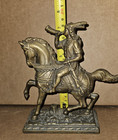 Decorative Brass Figurine Indian on Horse Brass Figurine Indians Horse Native — photo 3