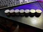 Lot of SEVENTY (70) 1976 s 40% silver Kennedy half dollars, MANY UNC, ALL NICE.