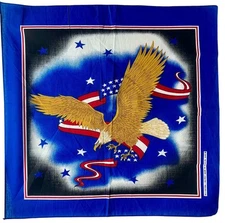 Vintage American Eagle Bandana Made in USA RN 16463