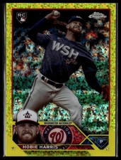 2023 Topps Chrome Update Hobie Harris Yellow Mini Diamond #/75