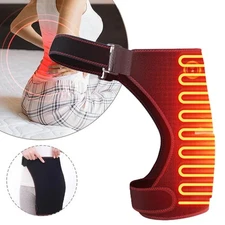 USB Heated Massage Waist Buttock Support Brace Heating Hip Pad for Pain Relief