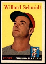 1958 Topps #214 Willard Schmidt EX++ Reds           ID:63654