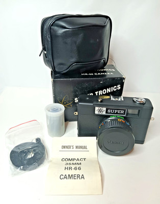 Super Tronics HR-66 35mm Film Camera Vintage NOS Complete Kit w/ Case Manual