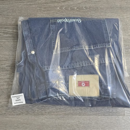 Vintage Southpole Jeans Men's 34x31 Blue Baggy Y2K Wide Carpenter Logo Spellout - Picture 20 of 20
